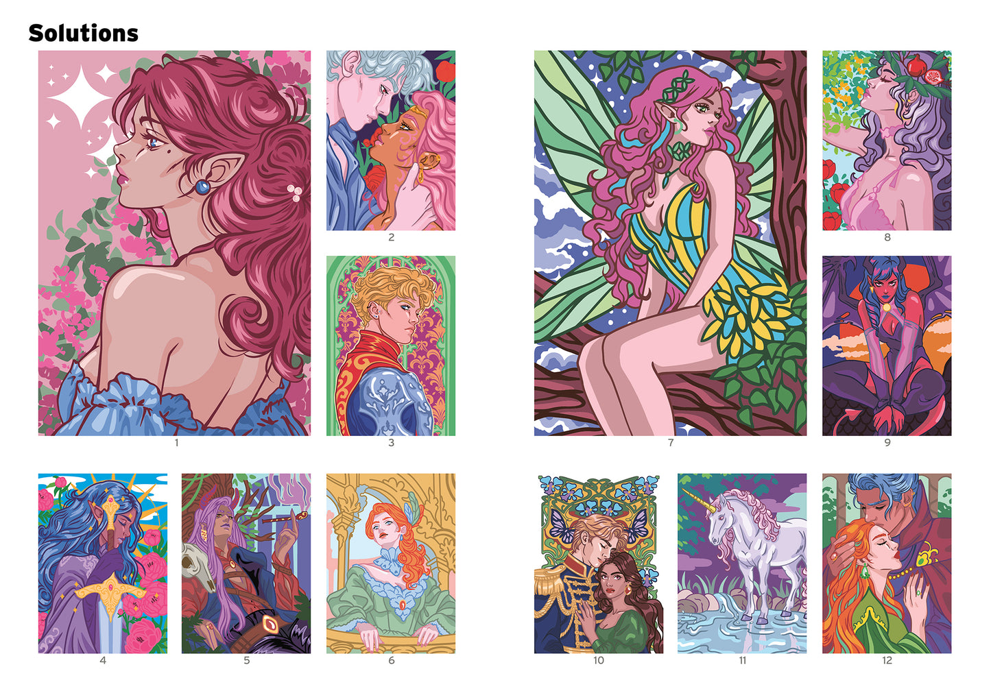 Coloriages mystères - Romantasy