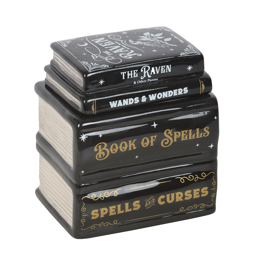 Bruleur pile de livres book of spells