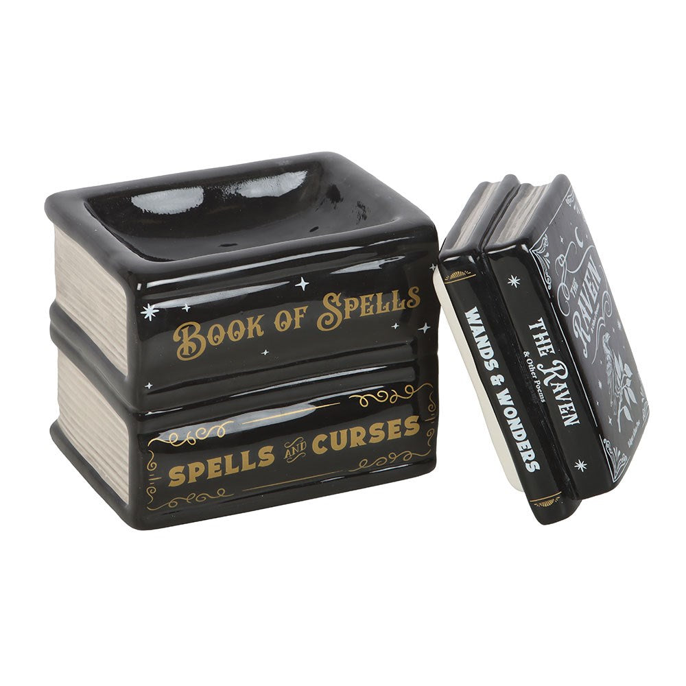 Bruleur pile de livres book of spells