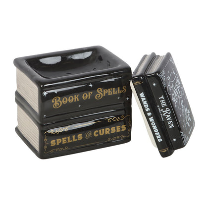 Bruleur pile de livres book of spells