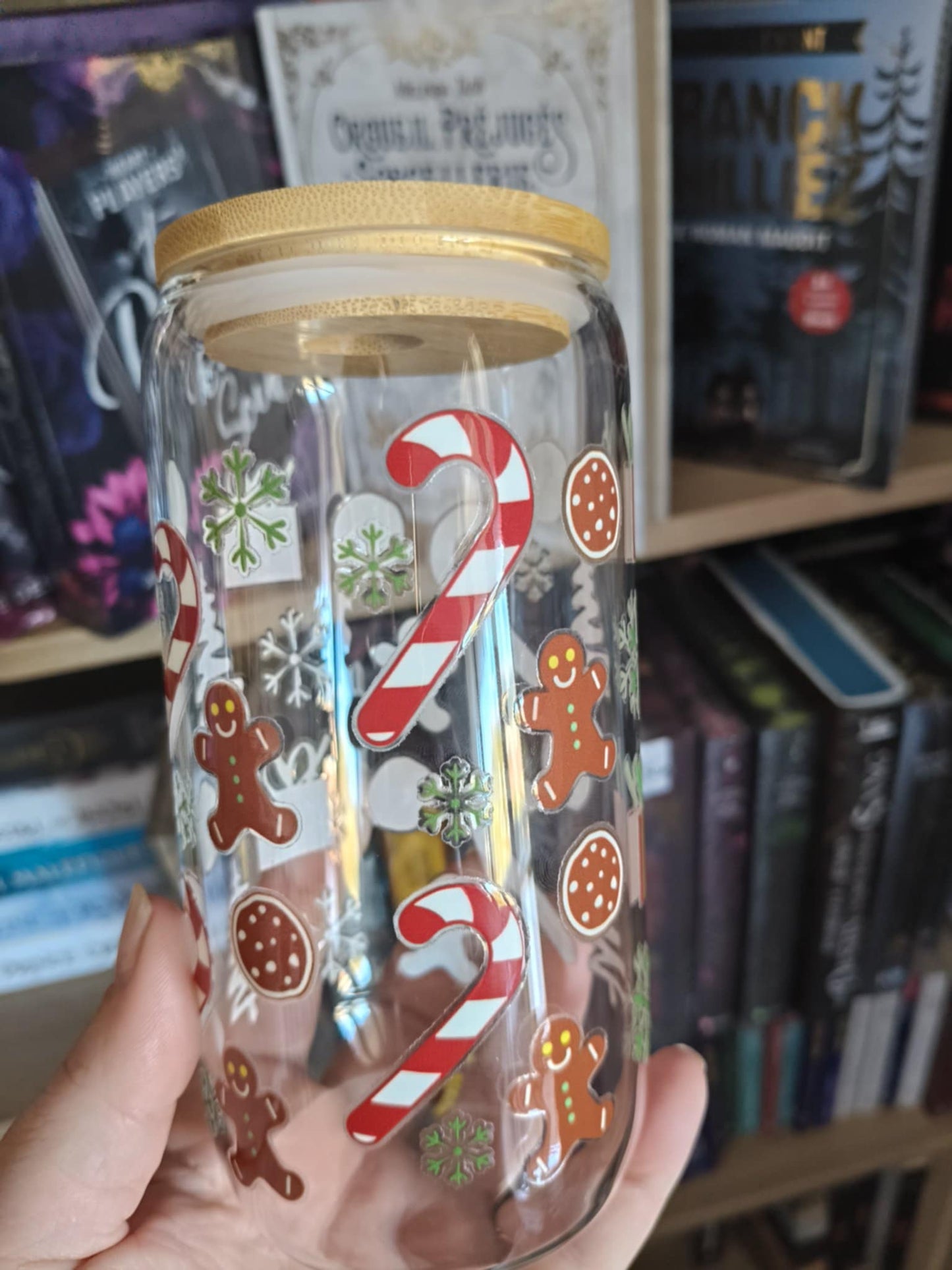 Gourde en verre: Noël sucre d'orges