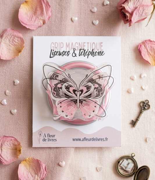 Poignée liseuse Papillon paillettes