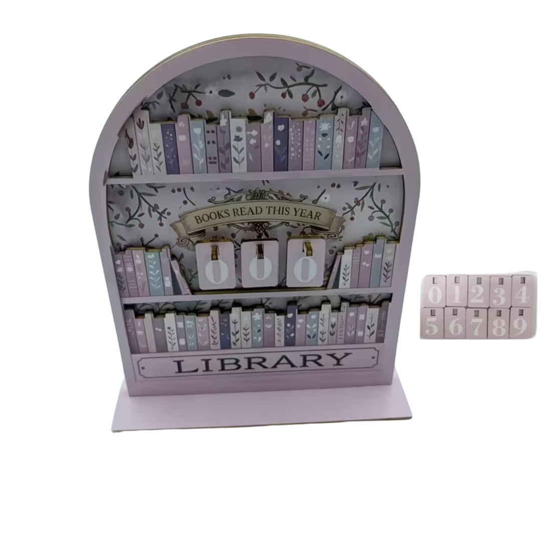 Compteur de lecture bois rose