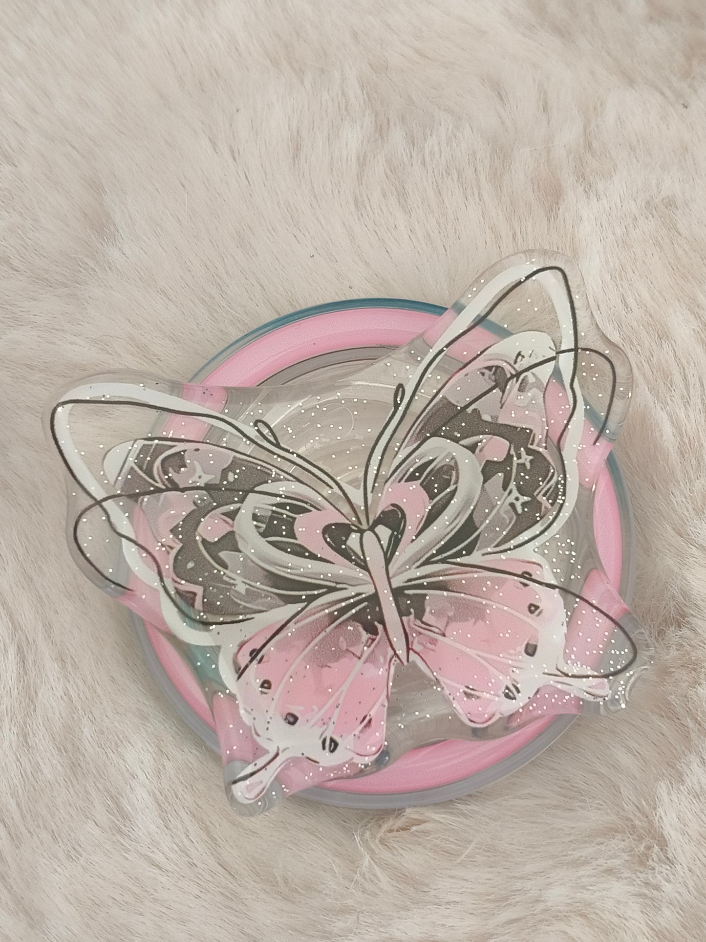Poignée liseuse Papillon paillettes