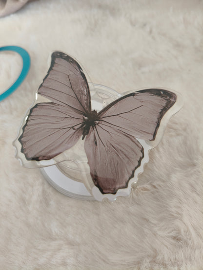 Poignée liseuse Papillon vieux rose