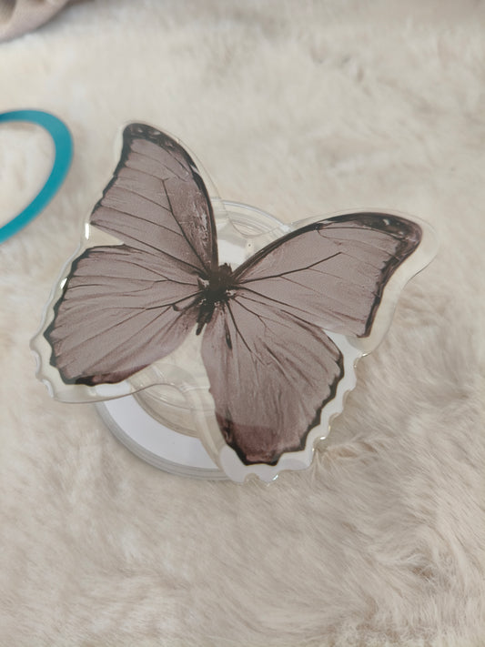 Poignée liseuse Papillon vieux rose